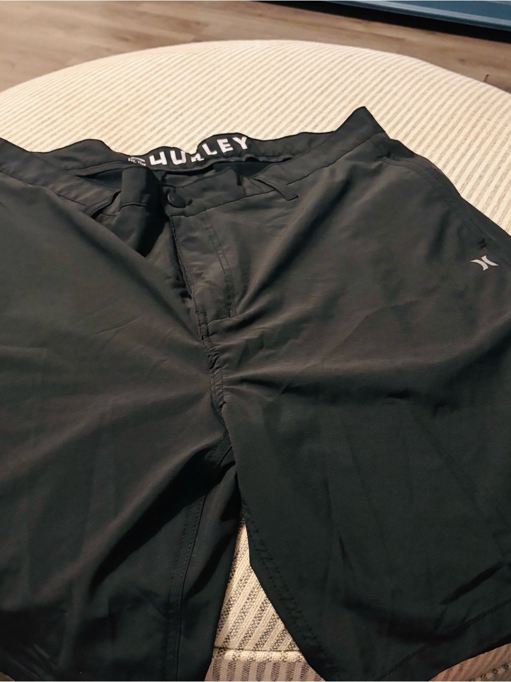 Hurley Black shorts with White Logo